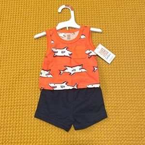 Carters newborn tank top and shorts set